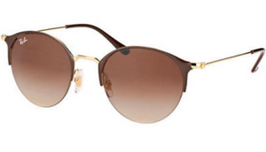 Ray-Ban Brown Gold Metal Brown Gradient Lens Sunglasses (RB3578 900913 50MM) - Ships Same/Next Day!