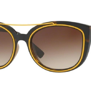 Versace Yellow Dark Havana / Brown Cateye Sunglasses (VE 4336 108/13 56) - Ships Same/Next Day!