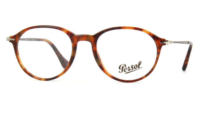 Persol CAFFE Light Havana/Silver RX Eyeglasses (PO3125V 108 51MM)