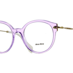 MIU MIU Transparent Lilac Frame RX Eyeglasses ( VMU 04P U69-1O1 50MM) - Ships Same/Next Day!