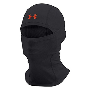 Under Armour Men's ColdGear Infrared Tactical Hood, Black/Dynamite - Ships Same/Next Day!
