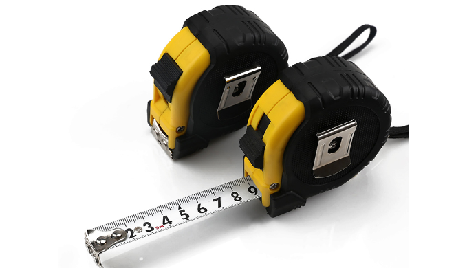 2 PACK: Steel/Rubber Retractable Tape Measure - Ships Out Next Day! (7.5M X 25FT)