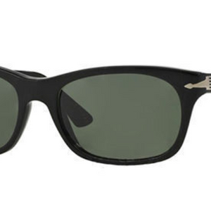 Persol Black Grey / Green Crystal Sunglasses (PO3099S 95/31 56mm) - Ships Same/Next Day!