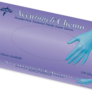 2 Pack: Medline Accutouch Powder-Free Latex-Free Nitrile Exam Gloves, Blue, 100 count - Size Medium Or Large - Ships Same Next Day!