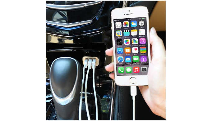 2 Pack: High-Speed 3-Port 5.1 Amp USB Car Charger - Charge Up To 3 Devices At Once - Ships Same/Next Day!