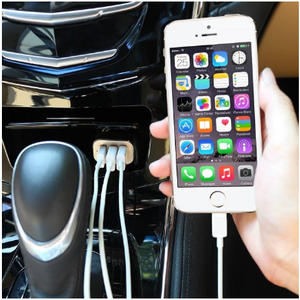 2 Pack: High-Speed 3-Port 5.1 Amp USB Car Charger - Charge Up To 3 Devices At Once - Ships Same/Next Day!