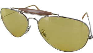Ray Ban Outdoorsman II Silver Yellow Ambermatic Sunglasses