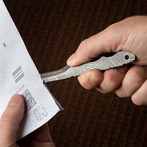 Leopard Damascus Steel Letter Opener - Made completely by hand - Ships Same/Next Day!