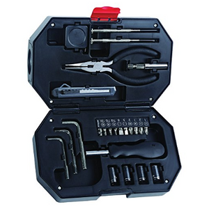 26 Pc. Home Owner's Portable Tool Set - Auto, Home, Emergency Kit + Flashlight