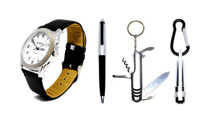 4 Piece Gift Box Calvin Hill Men s Watch Gift w Pen Flashlight To 1Sale Deals