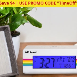 Polaroid Retro Digital Alarm Clock W/ Indoor Temperature - Ships Same/next Day! Electronics