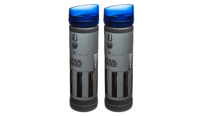 2 Pack: Light Saber Water Bottle with Screw-on Lid, BPA-Free and Break Resistant, 21.5 oz - Ships Same/Next Day!!