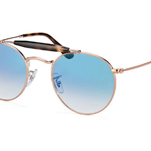 Ray-Ban Round Bronze / Blue Gradient Sunglasses (RB3747 9035/3F) - Ships Same/Next Day!