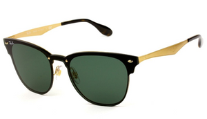 Ray-Ban Blaze Black & Gold / Green Gradient Sunglasses (RB3576N 043/71) - Ships Same/Next Day!