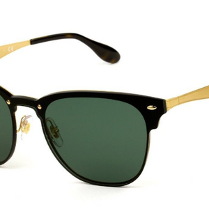 Ray-Ban Blaze Black & Gold / Green Gradient Sunglasses (RB3576N 043/71) - Ships Same/Next Day!