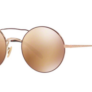 Oliver Peoples Nickol Rose Gold / Peach Mirror Sunglasses (OV1214S 5037/7T) - Ships Same/Next Day!