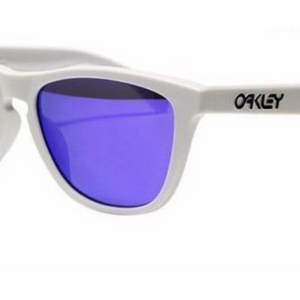 Oakley Frogskins Matte White w/Violet Irid Sunglasses (OO9245-17) - Ships Same/Next Day!