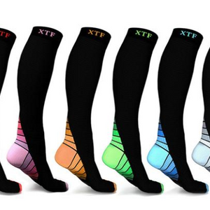 6-Pairs : Unisex Sports Compression Socks - Ships Same/Next Day!