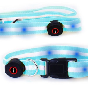 2 Pack: LED Dog Leash + Collars - 3 Color Choices - Ships Same/Next Day!