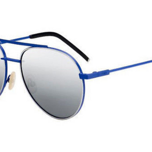 Fendi AIR  Blue / Silver Mirror Aviators Sunglasses (FF 0222/S PJP/T4) - Ships Same/Next Day!