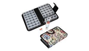 14 Day Pill & Vitamin Organizer 2 Weeks AM/PM 4 Doses a Day Travel Case Handy and Portable  - Ships Same/Next Day!