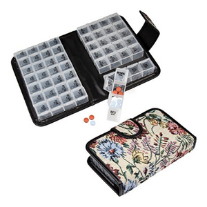14 Day Pill & Vitamin Organizer 2 Weeks AM/PM 4 Doses a Day Travel Case Handy and Portable  - Ships Same/Next Day!