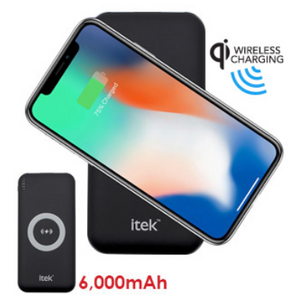 Universal Wireless Qi Charger and 6000mAh Power Bank - Ships Same/Next Day!