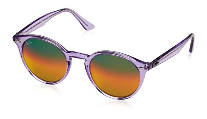 Ray-Ban Men's Non-Polarized Iridium Shiny Violet Round Sunglasses (RB2180 6280A8  51mm) - Ships Same/Next Day!
