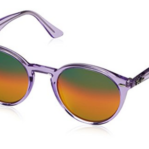 Ray-Ban Men's Non-Polarized Iridium Shiny Violet Round Sunglasses (RB2180 6280A8  51mm) - Ships Same/Next Day!