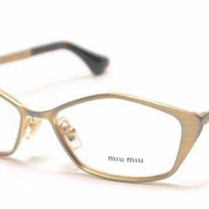 Miu Miu Gold Frames RX-Able Eyeglasses (VMU53L LAF1O1 52MM) - Ships Same/Next Day!