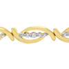 Diamond Accent Flair Bracelet, 7 Inches - Choice of 2 Colors - Ships Same/Next Day!