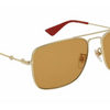 Gucci  Gold / Light Brown Gradient Sunglasses (GG 0108S 004 54MM) - Ships Same/Next Day!