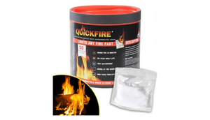 Bundle Packs: QuickFire FireStarters - Voted #1 Camping & Charcoal BBQ Fire Starter. Burns at over 750° - Waterproof, Odorless & Non-Toxic!