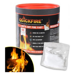 Bundle Packs: QuickFire FireStarters - Voted #1 Camping & Charcoal BBQ Fire Starter. Burns at over 750° - Waterproof, Odorless & Non-Toxic!