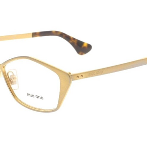 PRICE DROP: MIU MIU Antique Matte Gold & Havana RX Eyeglasse - (VMU 53L LAF-1O1) - Ships Same/Next Day!