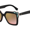 Fendi CAN EYE Black Pink / Brown Shaded Pink Sunglasses - Ships Same/Next Day!