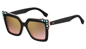 Fendi CAN EYE Black Pink / Brown Shaded Pink Sunglasses - Ships Same/Next Day!