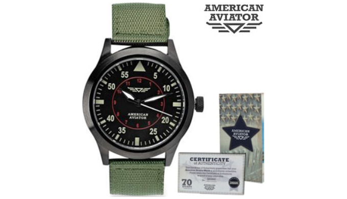 Vintage Style American Aviator Watch Blowout Sale - Ships Same/Next Day!