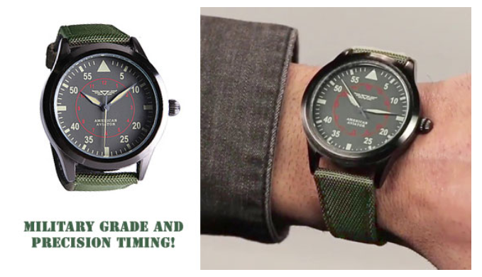 Vintage Style American Aviator Watch Blowout Sale Ships Same