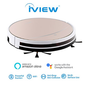 iView WiFi Smart Robot Sweep/Mop Vacuum - Works with Alexa, Google Assistant, Control from Anywhere - Ships Same/Next Day!