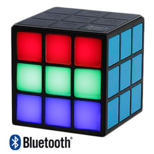 Rubik's Cube MultiColored LED Bluetooth Speaker - Ships Same/Next Day!