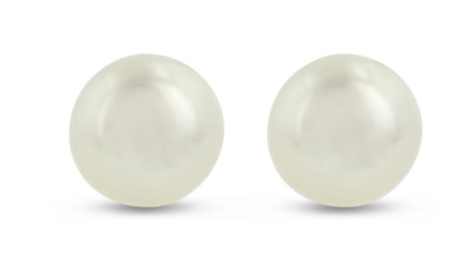 Freshwater Pearl Button Earrings - Ships Same/Next Day!