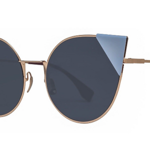Fendi Lei Rose Gold / Blue Gradient Cateye Sunglasses