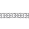 1 Carat Three Row Diamond Bracelet in Platinum Overlay - Ships Same/Next Day!