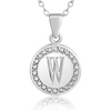 A-Z Initial Diamond Necklace In Sterling Silver, 18 Inches - Ships Same/Next Day!