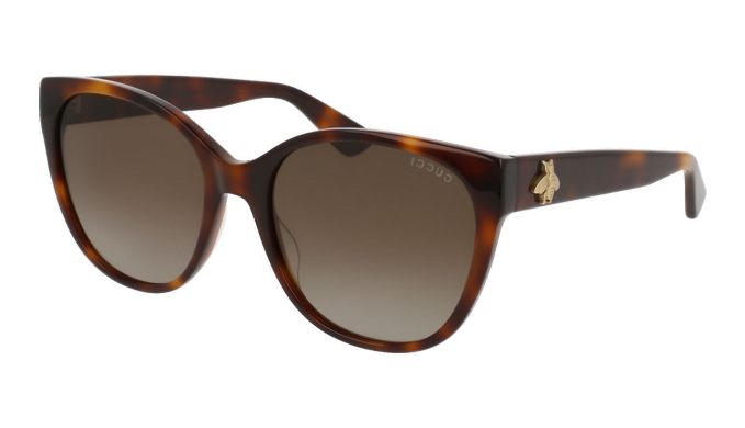 Gucci Polarized Dark Havana Cateye Sunglasses (GG0097S 006) - Ships Same/Next Day!