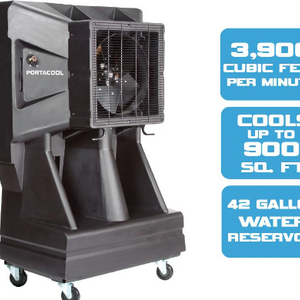 Portacool 16 in. Vertical Tank 3900 CFM 3-Speed Portable Evaporative Cooler for 900 sq. ft. - Certified Refurbished - Ships Same/Next Day!