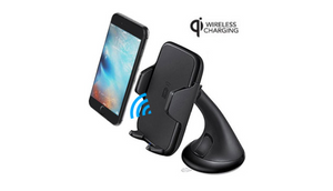 Universal Qi Wireless Charger Car Mount - Charge Wirlessly On The Go - Ships Same/Next Day!