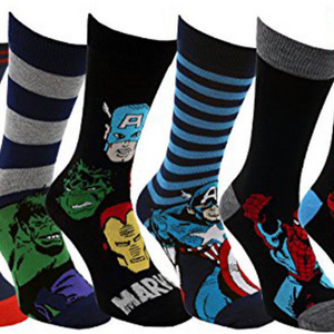 IT'S BACK!! 8 or 12 Pairs: Marvel DC Disney Assorted Super Hero Socks (Size 6-12) - Ships Next Day!