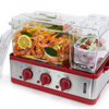 Wolfgang Puck 3-Chamber 9-Quart Electric Steamer with Recipes - Ships Next Day!